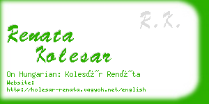 renata kolesar business card